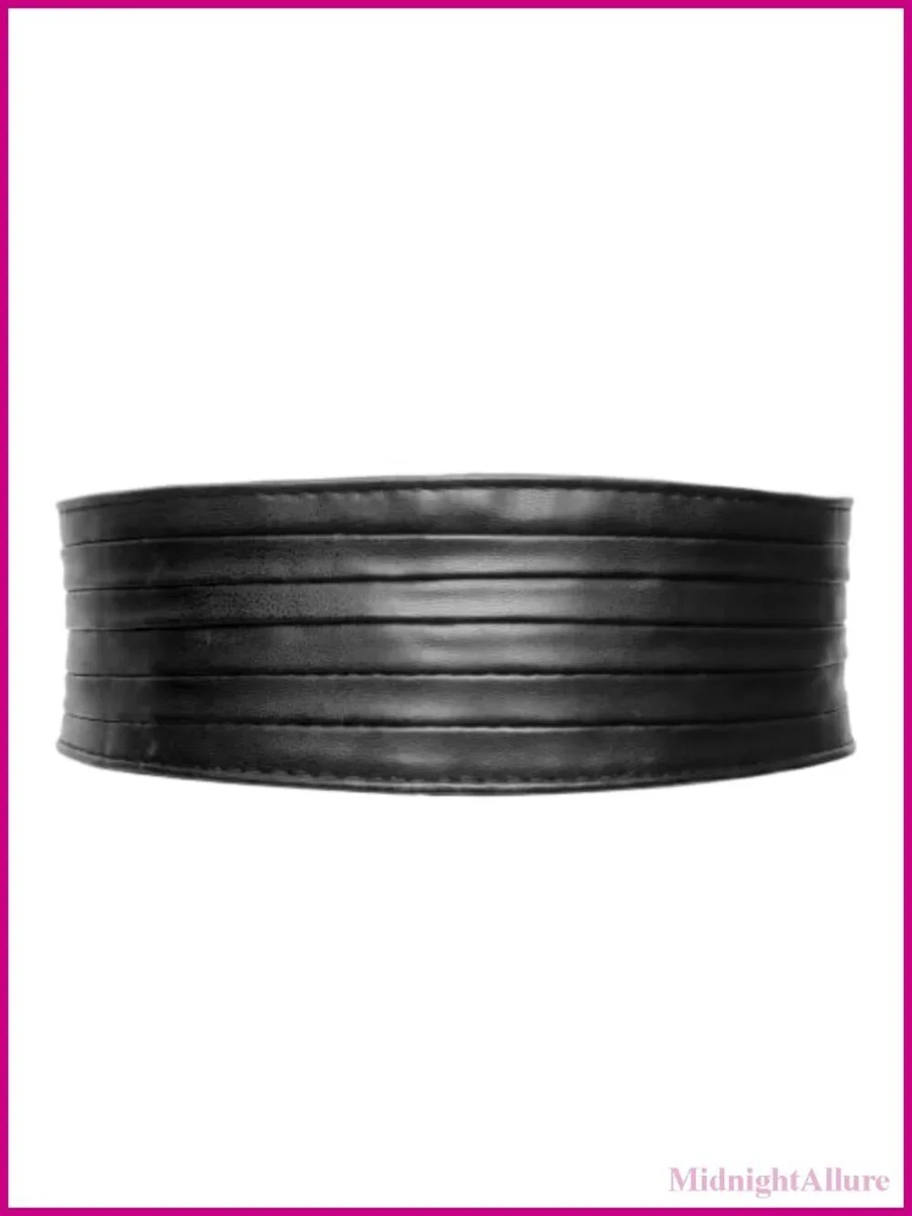 Wide Elastic Belt Faux Leather Waist Cinch for Dresses